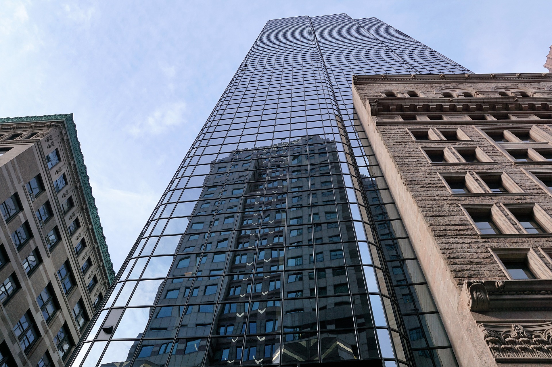 Build out. Фаунтейн-плейс. Башня скай билдинг. Нью-йорк. Небоскреб «битхэм-тауэр» в манчестере.